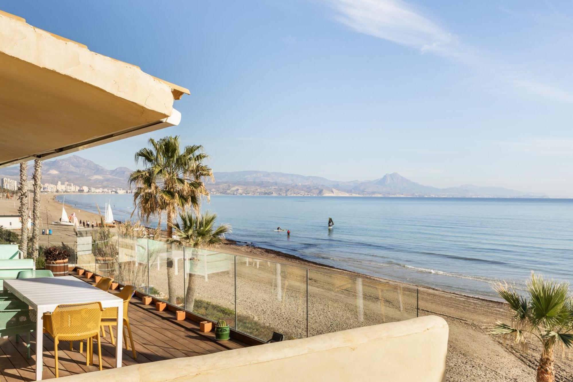 Maravilloso Apartamento Amanecer Cabo A Pie De Playa Y Mar En Chalet Roquetes Alicante Esterno foto